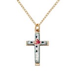 Gold-Filled Childrens Cloisonne Cross